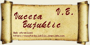 Vuceta Bujuklić vizit kartica